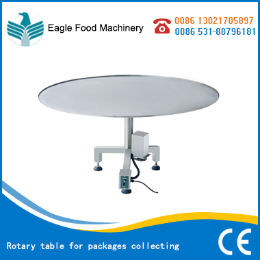 Rotary table for packages collecting